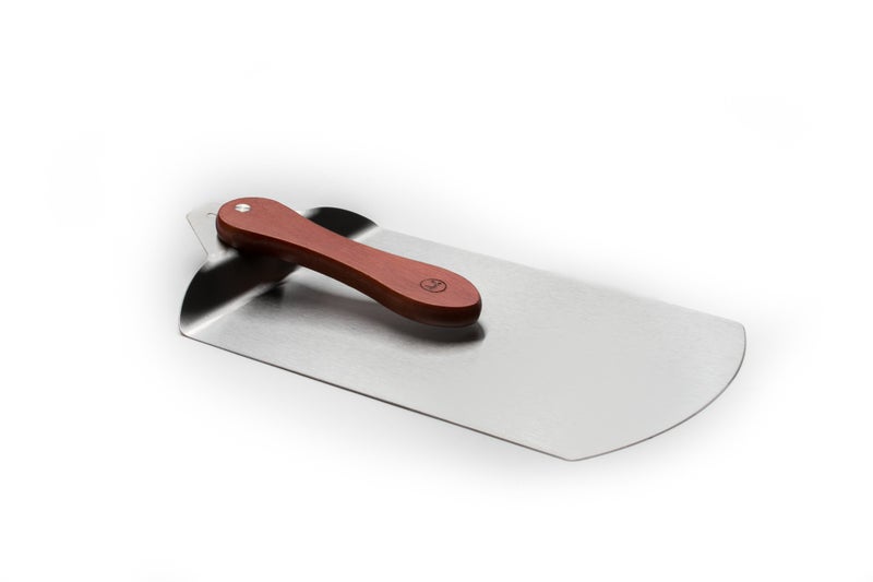 Outset Stainless Steel Pizza Peel with Collapsible Rosewood Handle, 20-Inch Overall, 12-Inch x 7.75-Inch Spatula Area, Silver - Image 3